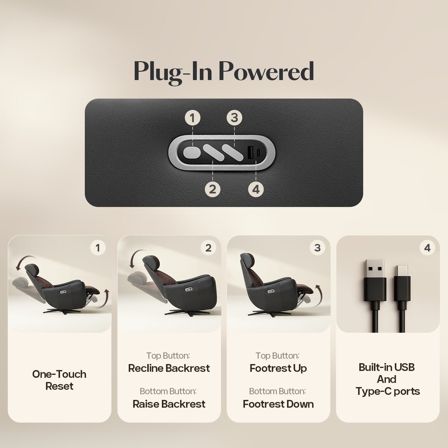 Belbarsi Chair Power Zero Gravity Recliner Chair